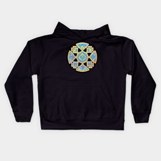 Ukrainian cross decor Kids Hoodie